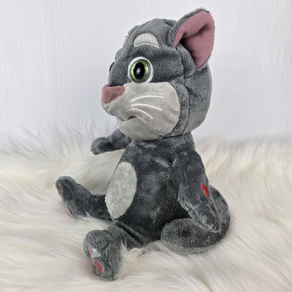 DRAGON-I Talking Tom Talk Back Cat Interactive Gray Plush 9" - Picture 4 of 10